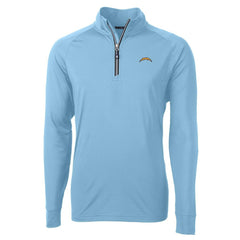 Cutter & Buck Adapt Eco Knit Quarter-Zip Pullover Jacket - Los Angeles Chargers