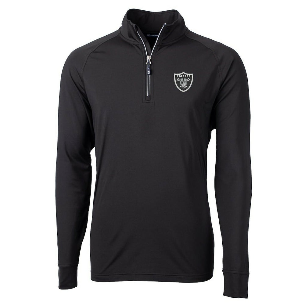 Cutter & Buck Adapt Eco Knit Quarter-Zip Pullover Jacket - Las Vegas Raiders