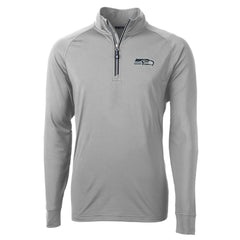 Cutter & Buck Adapt Eco Knit Quarter-Zip Pullover Jacket - Seattle Seahawks