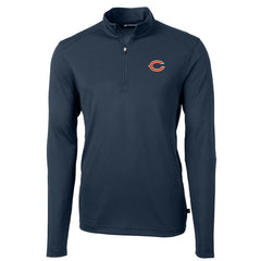 Cutter & Buck Virtue Eco Pique Recycled Quarter-Zip Pullover Jacket - Chicago Bears