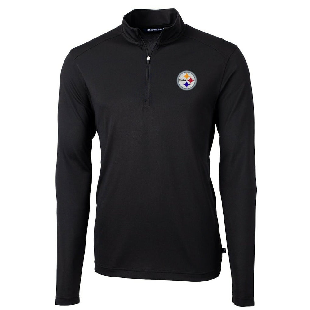 Cutter & Buck Virtue Eco Pique Recycled Quarter-Zip Pullover Jacket - Pittsburgh Steelers