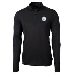 Cutter & Buck Virtue Eco Pique Recycled Quarter-Zip Pullover Jacket - Pittsburgh Steelers