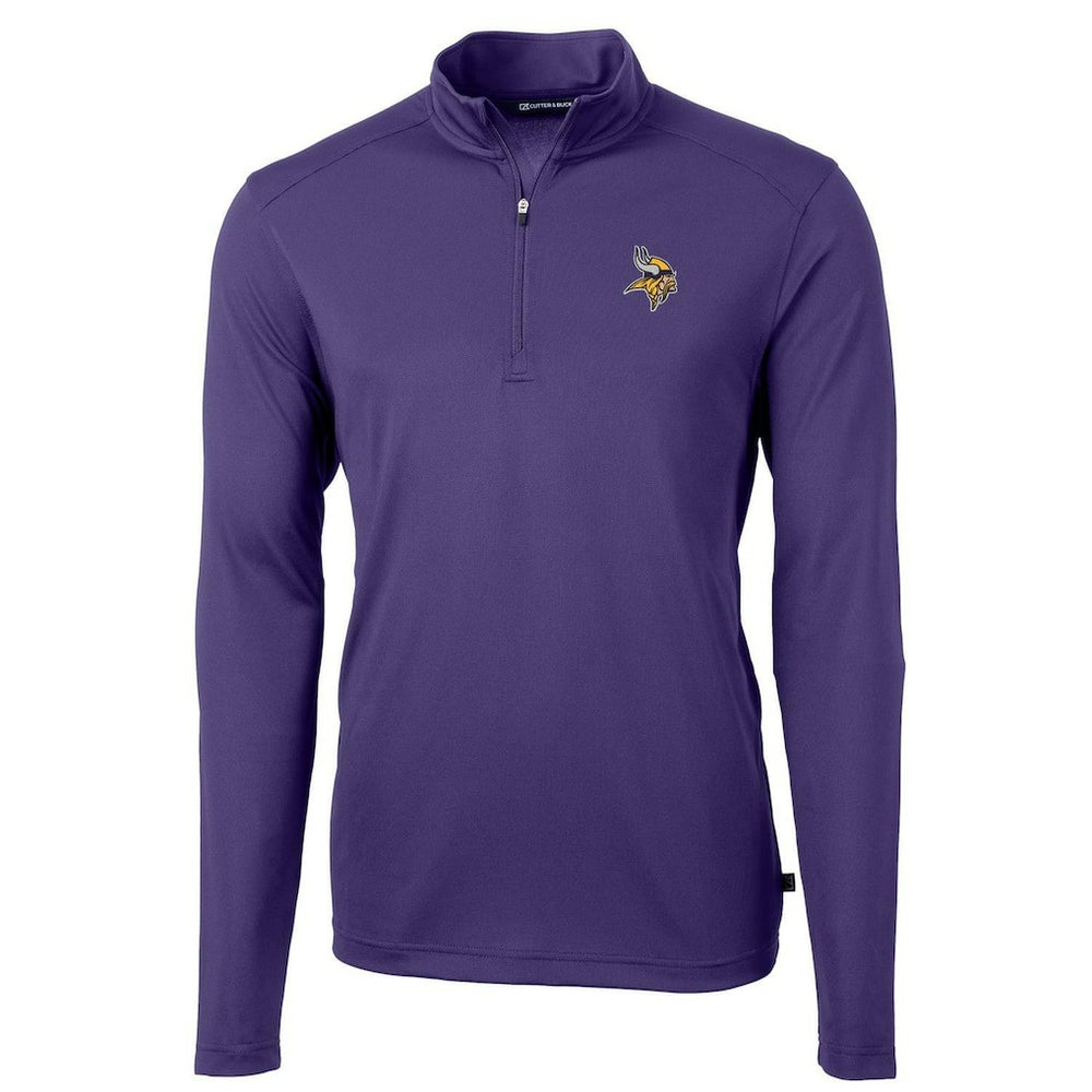 Cutter & Buck Virtue Eco Pique Recycled Quarter-Zip Pullover Jacket - Minnesota Vikings