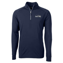 Cutter & Buck Big & Tall Adapt Eco Knit Quarter-Zip Pullover Jacket - Seattle Seahawks
