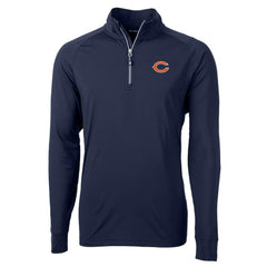 Cutter & Buck Big & Tall Adapt Eco Knit Quarter-Zip Pullover Jacket - Chicago Bears