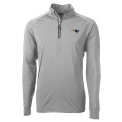 Cutter & Buck Big & Tall Adapt Eco Knit Quarter-Zip Pullover Jacket - New England Patriots