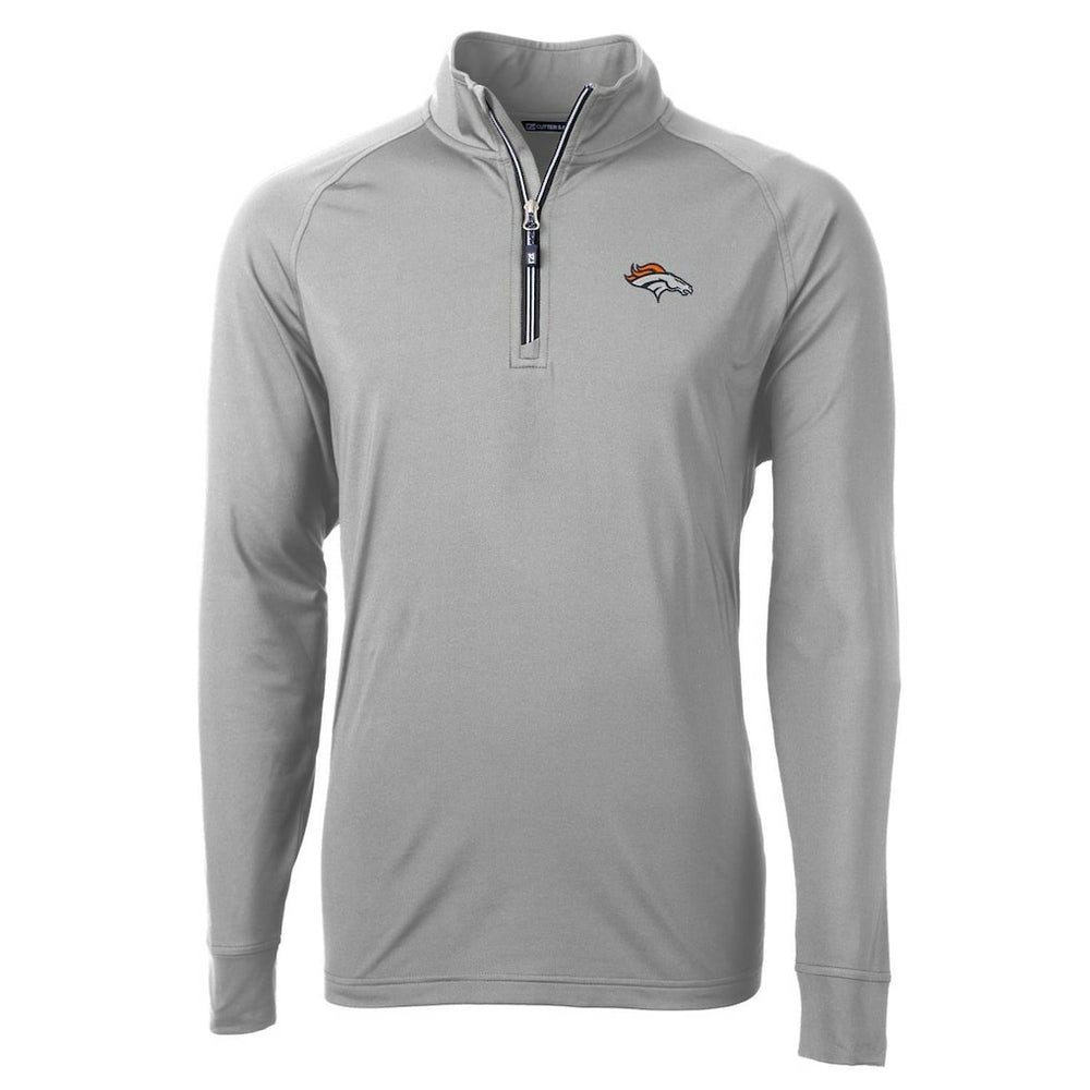 Cutter & Buck Big & Tall Adapt Eco Knit Quarter-Zip Pullover Jacket - Denver Broncos