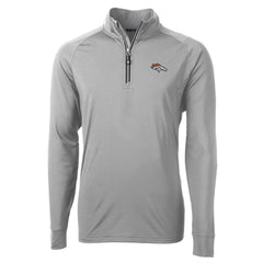 Cutter & Buck Big & Tall Adapt Eco Knit Quarter-Zip Pullover Jacket - Denver Broncos
