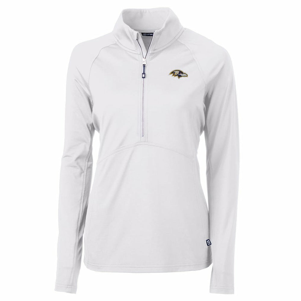 Cutter & Buck Women's Adapt Eco Knit Half-Zip Pullover Jacket - Baltimore Ravens