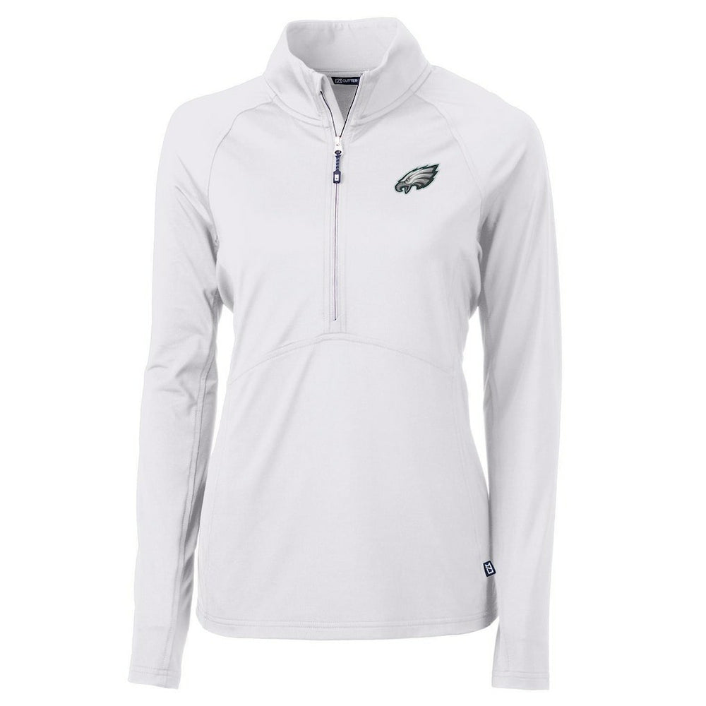 Cutter & Buck Women's Adapt Eco Knit Half-Zip Pullover Jacket - Philadelphia Eagles