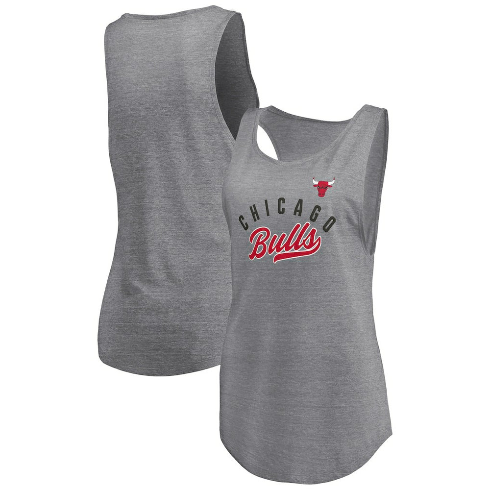 NBA Chicago Bulls Women's Quality Time Open Scoop Neck Tri-Blend Tank Top sale