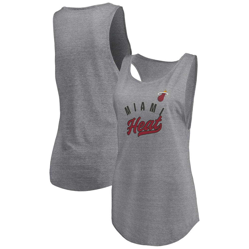NBA Miami Heat Women's Quality Time Open Scoop Neck Tri-Blend Tank Top