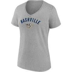 NHL Gold/Heathered Gray Nashville Predators Fanatics Women's 2-Pack V-Neck T-Shirt Set