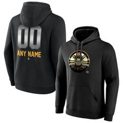 NHL Black Boston Bruins Personalized Midnight Mascot Logo Pullover Hoodie