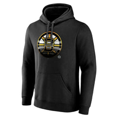 NHL Black Boston Bruins Personalized Midnight Mascot Logo Pullover Hoodie