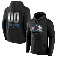NHL Black Colorado Avalanche Personalized Midnight Mascot Logo Pullover Hoodie