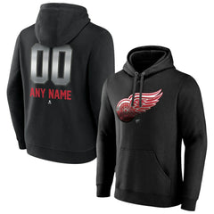 NHL Black Detroit Red Wings Personalized Midnight Mascot Logo Pullover Hoodie