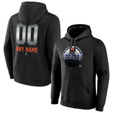 NHL Black Edmonton Oilers Personalized Midnight Mascot Logo Pullover Hoodie