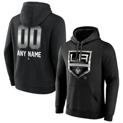 NHL Black Los Angeles Kings Personalized Midnight Mascot Logo Pullover Hoodie
