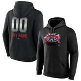 NHL Black Montreal Canadiens Personalized Midnight Mascot Logo Pullover Hoodie