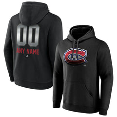 NHL Black Montreal Canadiens Personalized Midnight Mascot Logo Pullover Hoodie