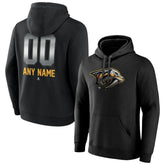 NHL Black Nashville Predators Personalized Midnight Mascot Logo Pullover Hoodie