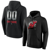 NHL Black New Jersey Devils Personalized Midnight Mascot Logo Pullover Hoodie