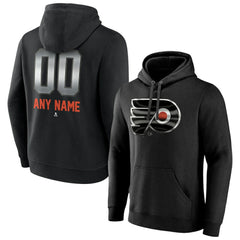 NHL Black Philadelphia Flyers Personalized Midnight Mascot Logo Pullover Hoodie