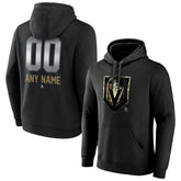 NHL Black Vegas Golden Knights Personalized Midnight Mascot Logo Pullover Hoodie