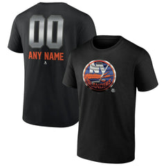 NHL Black New York Islanders Personalized Midnight Mascot Logo T-Shirt