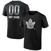 NHL Black Toronto Maple Leafs Personalized Midnight Mascot Logo T-Shirt