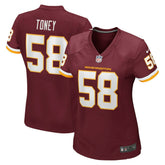 Shaka Toney Washington Football Team Women's Game Jersey - Washington Commanders