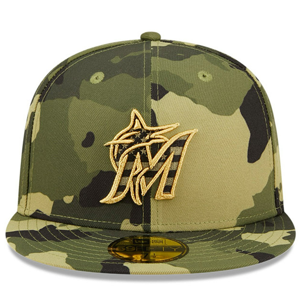 MLB Miami Marlins New Era 2022 Armed Forces Day On-Field 59FIFTY Fitted Hat