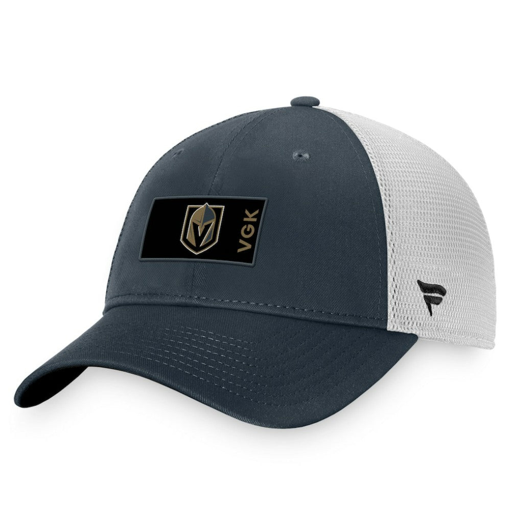 NHL Charcoal/White Vegas Golden Knights Fanatics Authentic Pro Rink Trucker Snapback Hat