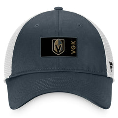 NHL Charcoal/White Vegas Golden Knights Fanatics Authentic Pro Rink Trucker Snapback Hat