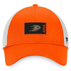 NHL Orange/White Anaheim Ducks Fanatics Authentic Pro Rink Trucker Snapback Hat