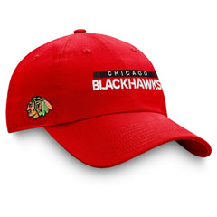 NHL Red Chicago Blackhawks Fanatics Authentic Pro Rink Adjustable Hat