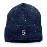 NHL Deep Sea Blue Seattle Kraken Fanatics Authentic Pro Rink Pinnacle Cuffed Knit Hat