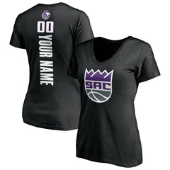 NBA Sacramento Kings Women's Personalized Playmaker Team V-Neck T-Shirt