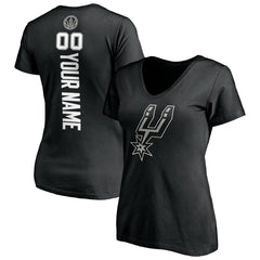NBA San Antonio Spurs Women's Personalized Playmaker Team V-Neck T-Shirt