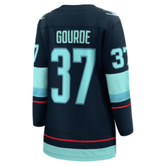 NHL Navy Yanni Gourde Seattle Kraken Fanatics Women's Home Breakaway Player Jersey