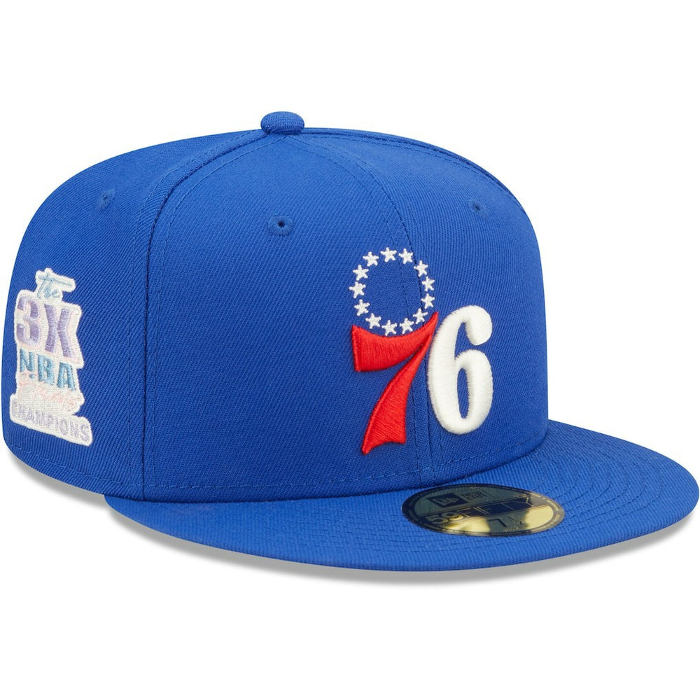 NBA Philadelphia 76ers 3x NBA Finals Champions Pop Sweat 59FIFTY Fitted Hat