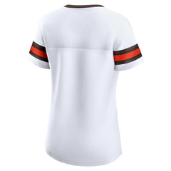 Women's Brownie The Elf Gridiron Classics Sunday Best Lace-Up T-Shirt - Cleveland Browns