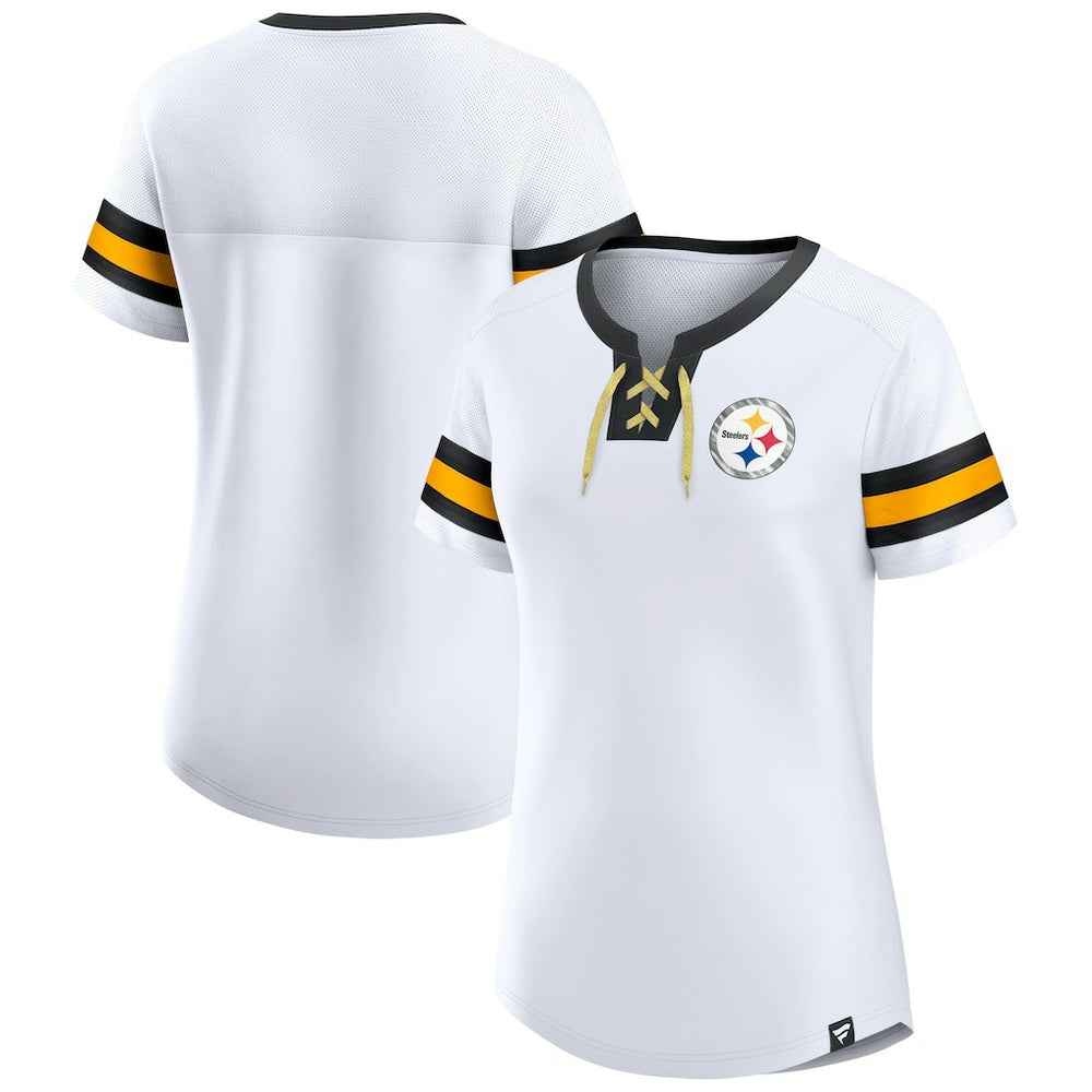 Women's Sunday Best Lace-Up T-Shirt - Pittsburgh Steelers