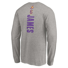NBA LeBron James Los Angeles Lakers #6 Playmaker Name & Number Long Sleeve T-Shirt