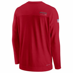 Sideline Coach Chevron Lock Up Long Sleeve V-Neck Performance T-Shirt - Tampa Bay Buccaneers