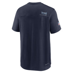 Sideline Coach Chevron Lock Up Logo V-Neck Performance T-Shirt - Tennessee Titans