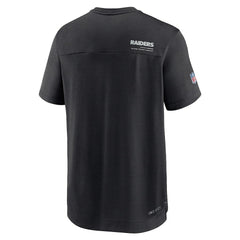 Sideline Coach Chevron Lock Up Logo V-Neck Performance T-Shirt - Las Vegas Raiders