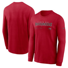 Sideline Infograph Lock Up Performance Long Sleeve T-Shirt - Tampa Bay Buccaneers