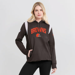 Women's Sideline Stack Performance Pullover Hoodie - Cleveland Browns
